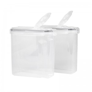 2 stk. 4 sidelåselåg Lufttæt tørt korn madopbevaringssæt