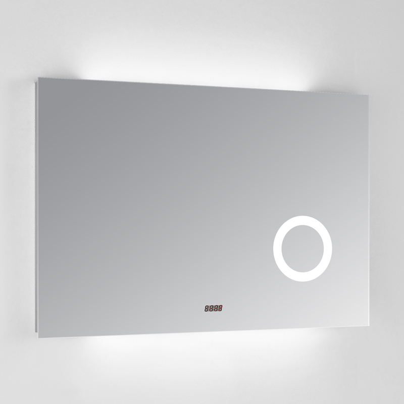 EU og USA Luksus LED oplyst baggrundsbelyst badeværelse spejl med forstørrelse-ENE-AL-111