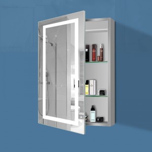 EU og USA Luksus LED oplyst baggrundsbelyst badeværelse spejl medicinskab-ENE-AC-101