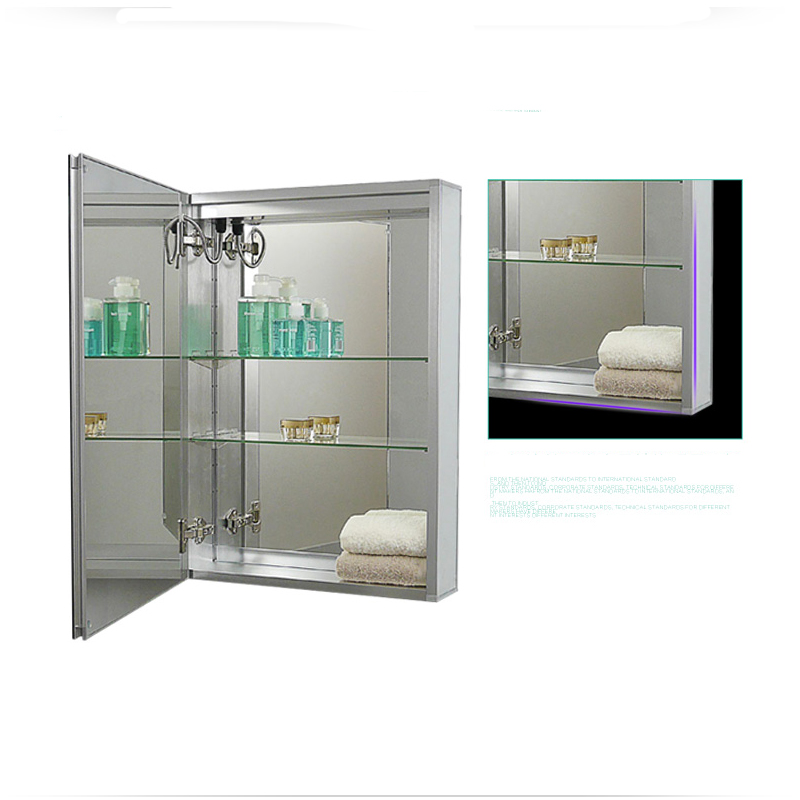 EU og USA Luksus LED oplyst baggrundsbelyst badeværelse spejl medicin kabinet-ENE-AC-102