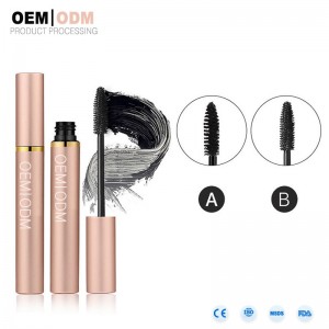 Oem privatmærke øjenmakeup vandtæt mascara organisk 4d fiber vipper mascara
