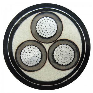 Mellemspænding 11KV 3-armeret kabel / PVC Swa elektrisk kabel stålwire