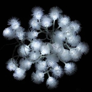 LED Snow Pompon String Lights Farve reblamper Dekorationer til jul / ferie / bryllup / fest