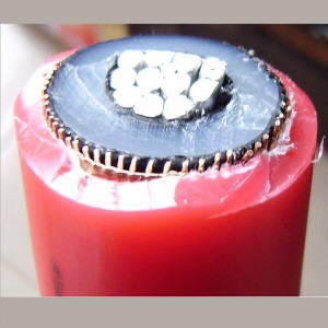 15KV 8,7 / 15KV Xlpe Copper Core MV strømkabel med metallisk rustning