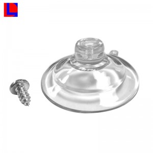 gennemsigtig gummi vakuum PVC sugekop med skrue