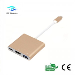 USB 3.1 type-c til HDM1 + ​​USB 3.0 + PD