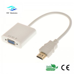 hdmi han til vga kvindelig konverter Kode: FEF-HIC-001