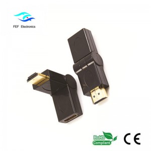 HDMI han til HDMI kvindelig adapter swing type Guld / Nikkelbelagt Kode: FEF-HX-002
