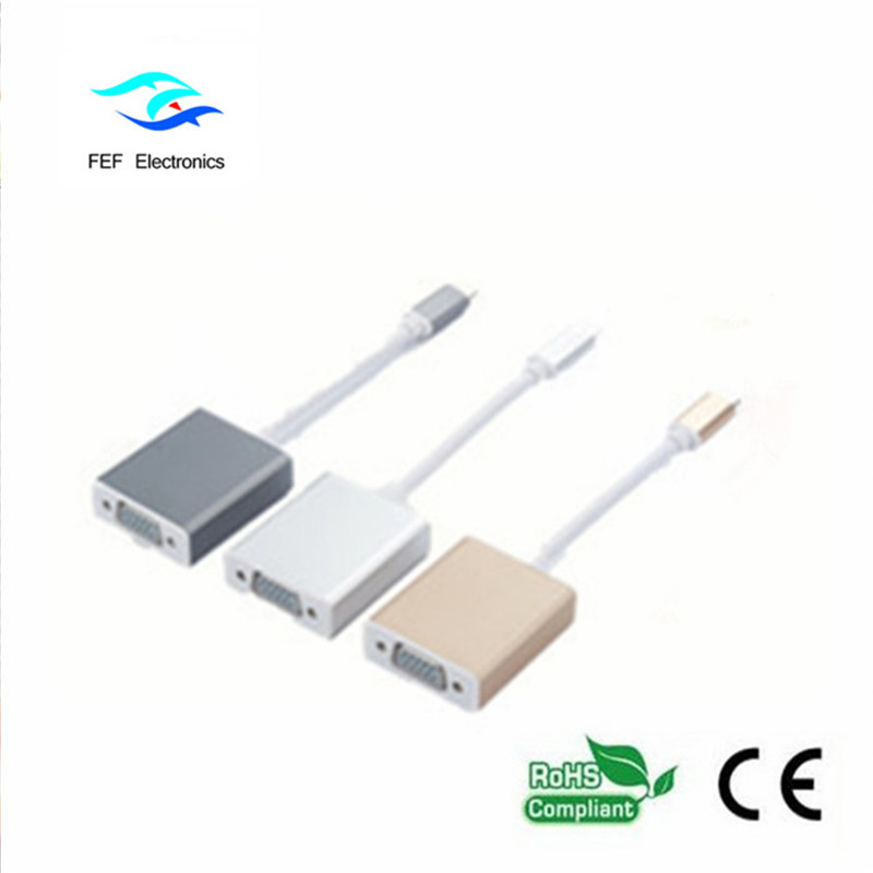 USB 3.1 Type-C han til VGA kvindelig konverteringskode: FEF-USBIC-002