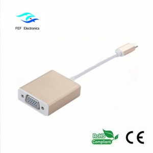 USB 3.1 Type-C han til VGA kvindelig konverteringskode: FEF-USBIC-002