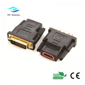 DVI (18 + 1) han til HDMI hunadapter Adgangskode: FEF_HD-001