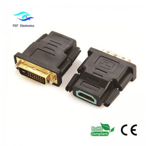 DVI (18 + 1) han til HDMI hunadapter Adgangskode: FEF_HD-001