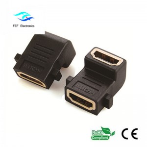 HDMI hun til HDMI hun adapter 90 graders vinklet type Kode: FEF-H-007