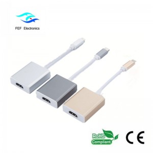 USB-type c til HDMI-konverter til metal-kuffert: FEF-USBIC-006