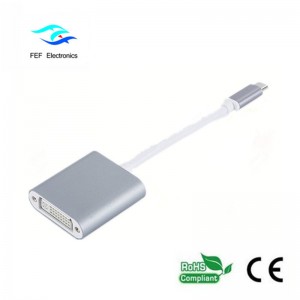 USB TYPE-C til DVI hunkonverter ABS shell-kode: FEF-USBIC-003