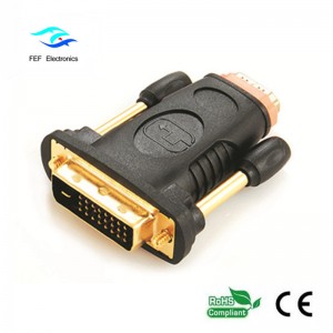 HDMI hun til DVI 24 + 1 hanadapter Han til kvindelig konverteringskode: FEF-HD-006