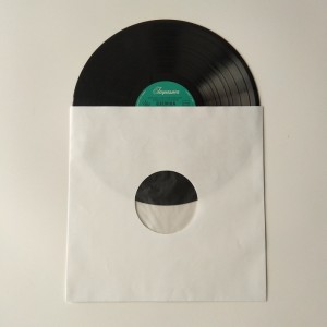 33 RPM White Kraft Paper Record Indvendige ærmer polylineret med hul til 12 Vinyl Record