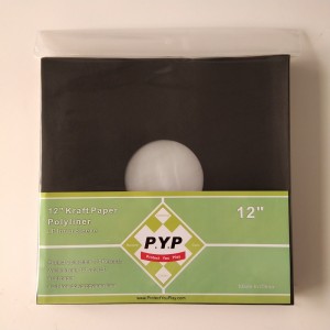 12 tommer sort polyliner LP-indvendig ærme