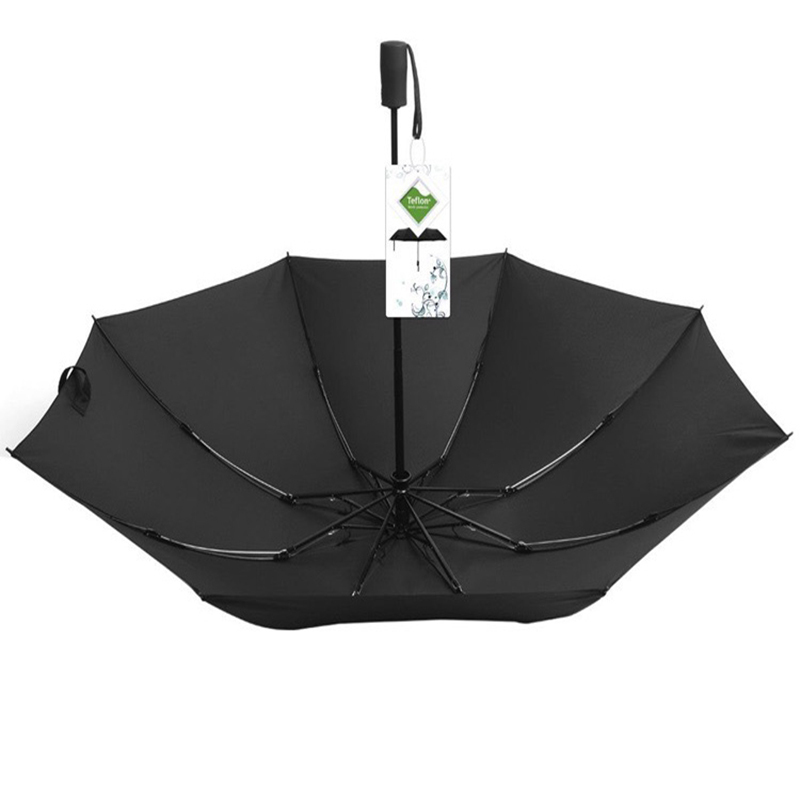 8 ribben paraply hydrofob belægning cutom Vandtæt 3 foldet AOAC omvendt regn paraply