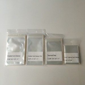 2 mil krystalklar plastik polypropylen-sorterede kortærmer