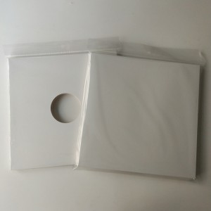 12 Hvidfarve pap LP / Record Cover Intet hul