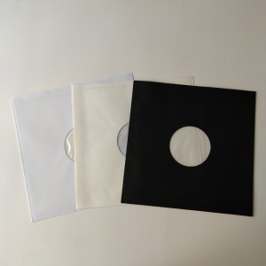 33RPM White Paper Record Indvendige ærmer polylineret med hul til 12 Vinyl Record