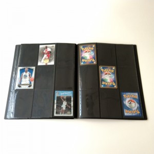 9-Pocket Poly Black Collector Card Binder Albums til MTG / YGO / Sport Cards