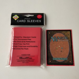 66x91mm solid rød standard størrelse MTG / Pokemon Gaming Card Deck Protectors