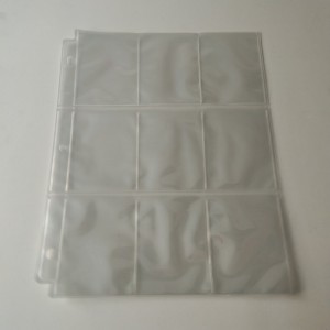 9 Pocket Poly-gaming kortholder Sidebeskyttere Plastic bindemiddelark