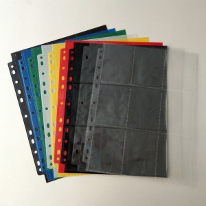 9 Pocket Poly-gaming kortholder Sidebeskyttere Plastic bindemiddelark