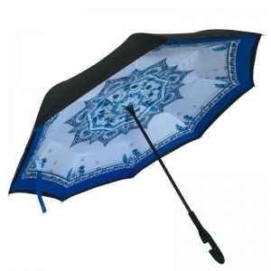 2019 Marketing gaver Auto åben manul luk brugerdefineret udskrivning speciel regnvendt vindtæt inverteret paraply