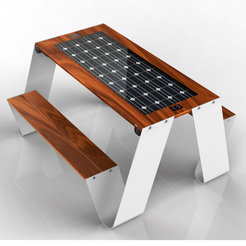 Udendørs Picnicbord Solar Bench Producent Smart stoleleverandør