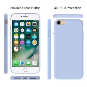 Til iphone plus mobiltelefon taske Blød flydende silikone TPU bagcover mobiltelefon taske