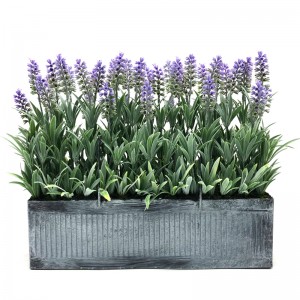 Kunstig metalpotteplante Hjemmeindretning Lavendel blomsterarrangementer Bordplade dekoration