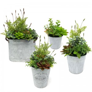 Moderne kunstige sukkulente planter med potten bordplade dekorative klode Display Vase