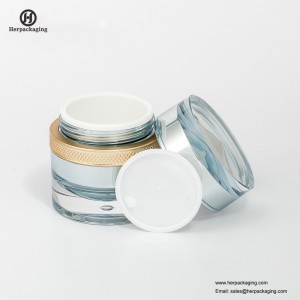 HXL235 Rundt tom kosmetisk krukke dobbeltvægsbeholder hudpleje
