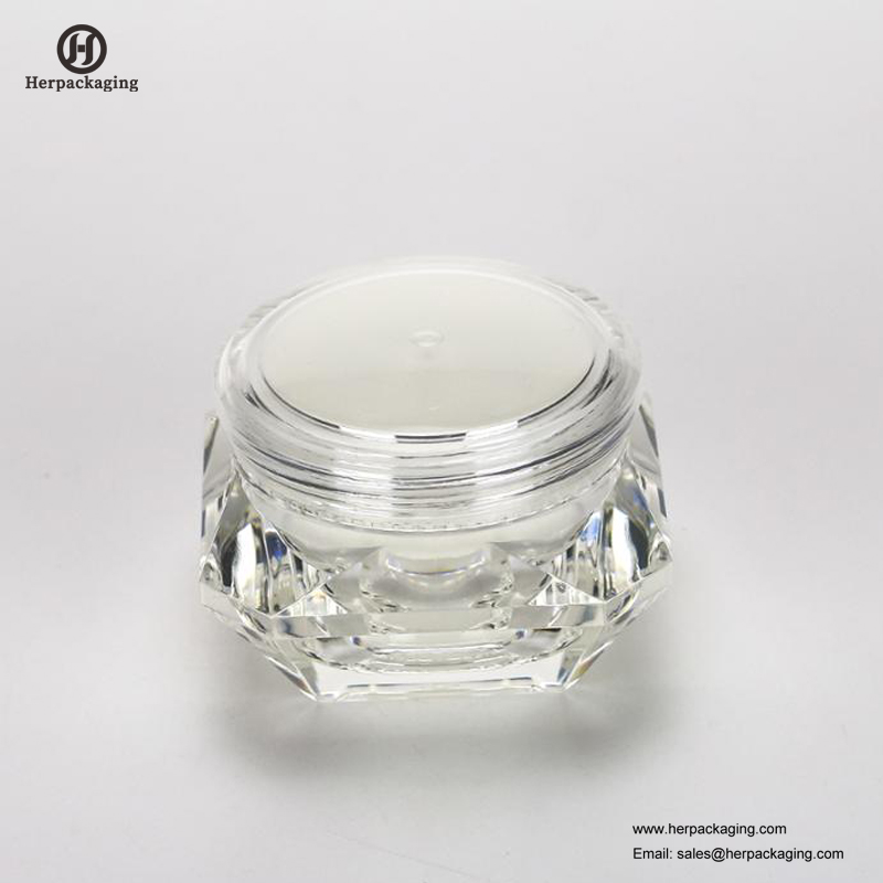 HXL2210 krukker diamantform luksus akryl dobbeltvægget tom kosmetisk creme jar