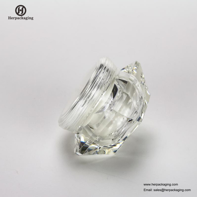HXL2210 krukker diamantform luksus akryl dobbeltvægget tom kosmetisk creme jar