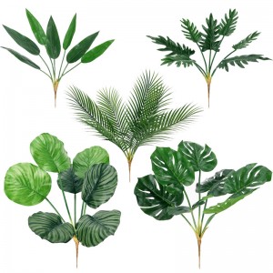 Kunstig plastplantegræs til hjemmebryllup Hjem Bord Arrangement Decor Dekoration Grøn