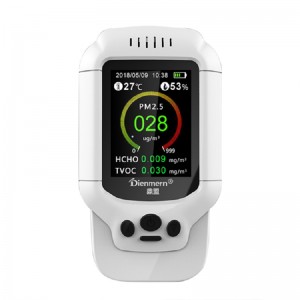 Dienmern DM502 PM2.5 Luftkvalitet Laserpartikeldetektor Professionel måler Nøjagtig test til PM1.0 PM10 LCD-skærm Luftdetektor