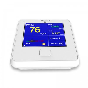 Dienmern DM103 Luftkvalitetsdetektor For PM2.5 + HCHO + TVOC + AQI + PM1.0 + PM10