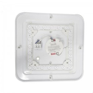 Auto-dæmpbar Hold-tid dagslys kvadratisk detektion 3 år strålende rundt loftet med mikrobølgesensor