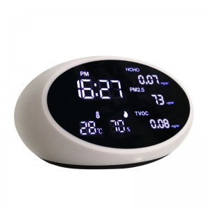 Dienmern PM2.5 Luftdetektor PM 10 Luftkvalitetsmonitor Gasanalysator PM 1.0 detektor med TVOC AQI HCHO i udendørs indendørs