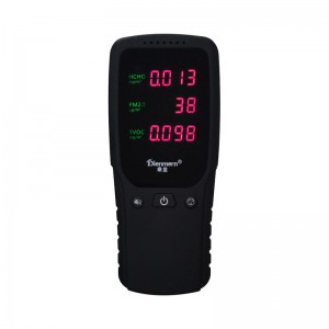 PM2.5 HCHO TVOC Luftdetektor Monitor