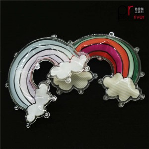 regnbue PVC puffy patch