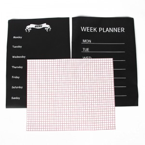 Tilpasset størrelse grøn / sort / hvid tavle PP plastfolie