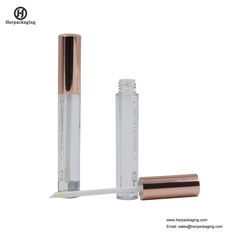 HCL304 Klar plast Tomme læberegulerede rør til farvekosmetiske produkter flokede lipglosser