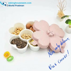 Blomsterform Madopbevaring Candy Biscuits Organizer Bin