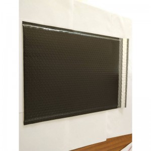 Tilpasset sort plastik logo udskrivning glider boble taske lynlås