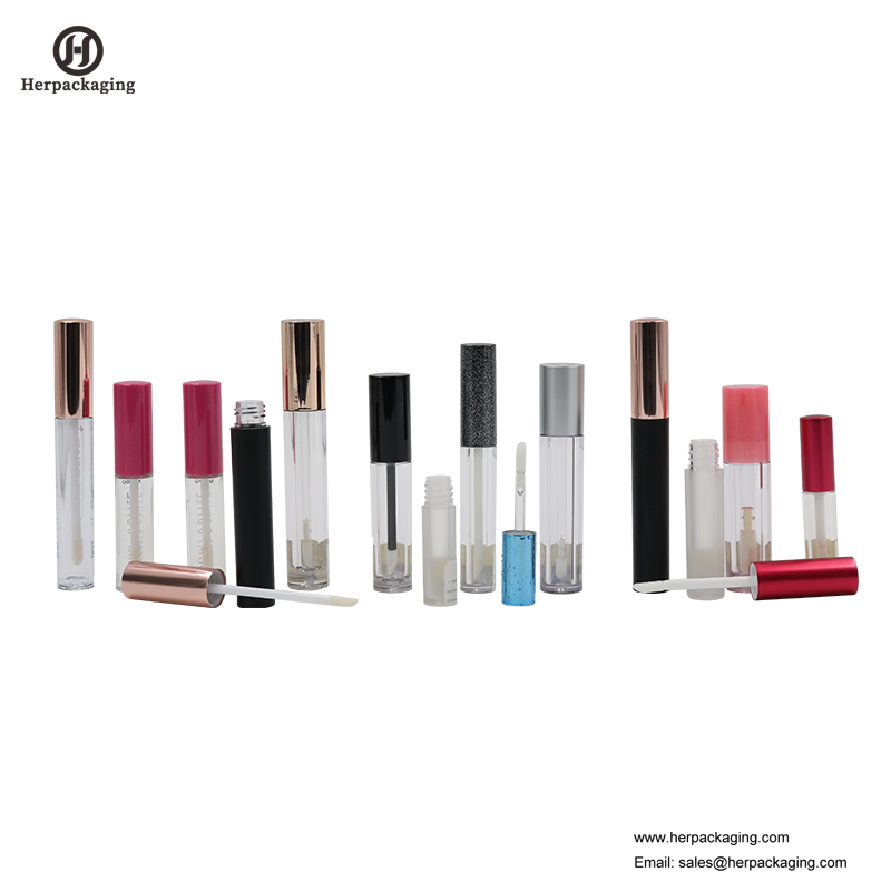 HCL306 Klar plast Tomme læbereguleringsrør til farve kosmetiske produkter flokede lipglosser